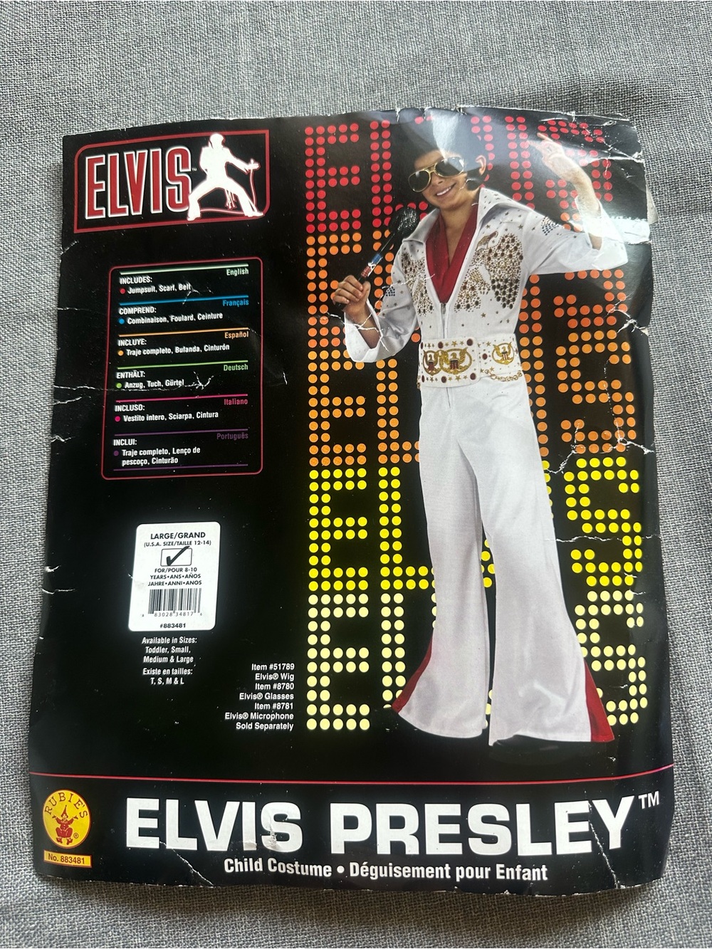 Rubie’s Elvis Presley Child Large Halloween Costume Youth